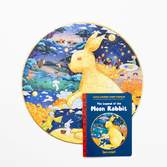 Legend of the Moon Rabbit Story Puzzle Book Gift Set