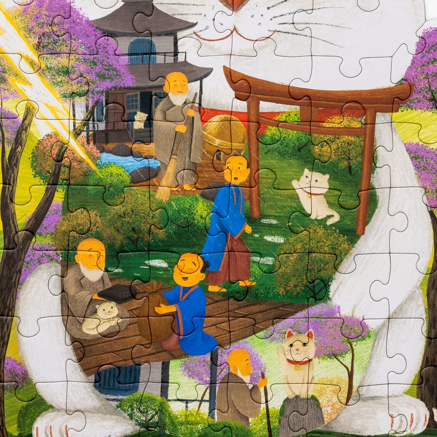 The Tale of the Lucky Cat Story Puzzle with Book and Poster