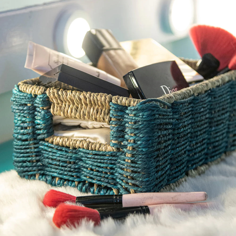 Indigo Babui Sabaii Grass Utility Baskets for Home Organization