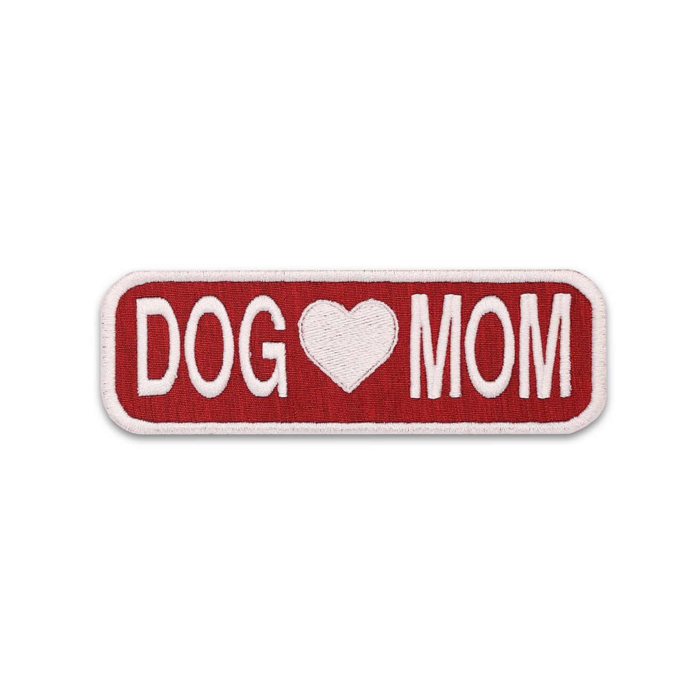 Dog Mom Patch — 2" x 6" Recycled Embroidered Patch