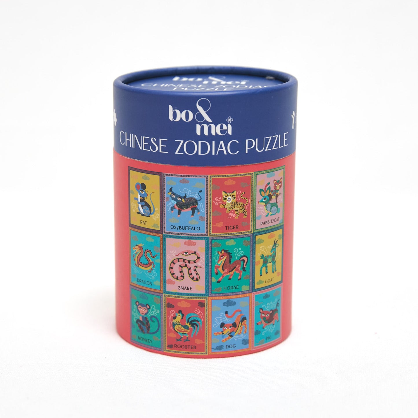 Chinese Vietnamese Zodiac 100 Piece Puzzle with Guide and Stickers Set