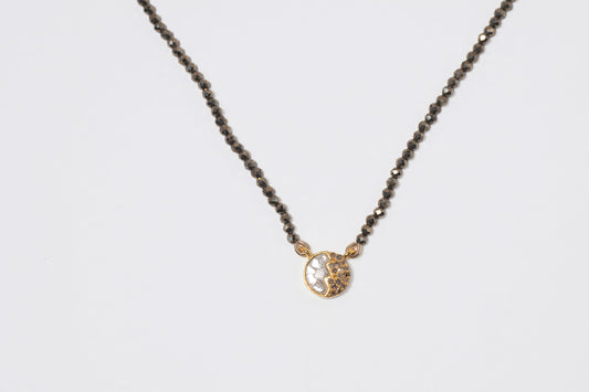 Raina Gold Vermeil Pendant Necklace with Raw Diamonds
