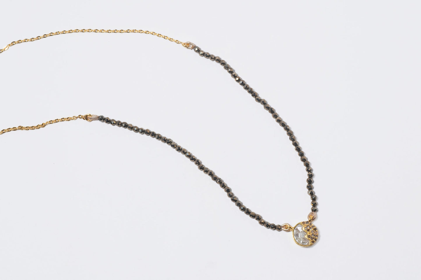 Raina Gold Vermeil Pendant Necklace with Raw Diamonds