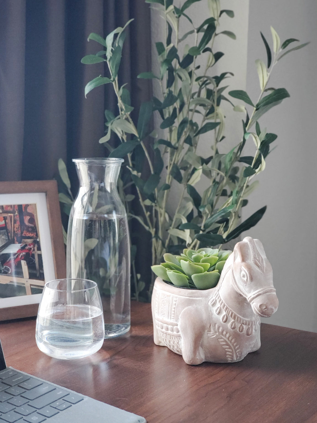 Handmade Terracotta Horse Clay Planter with Drainage Hole, Fair Trade