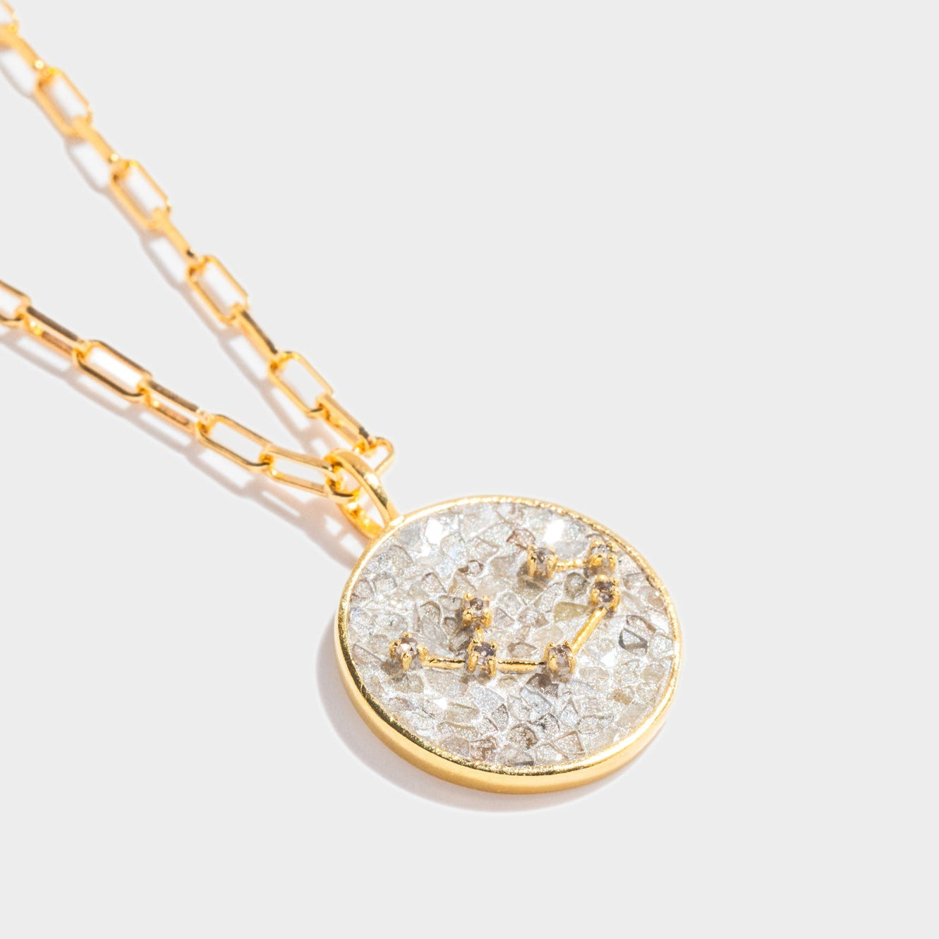 Sagittarius Gold Vermeil Pendant Necklace with Diamonds