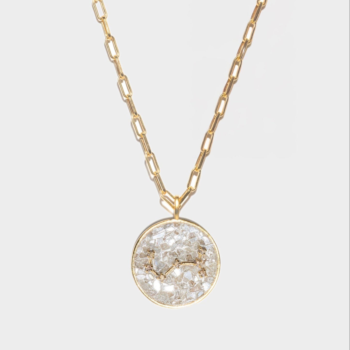 Scorpio Gold Vermeil Pendant Necklace with Diamonds