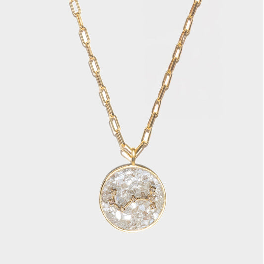 Scorpio Gold Vermeil Pendant Necklace with Diamonds