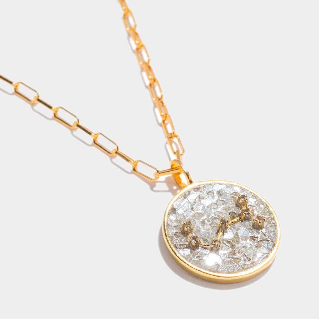 Scorpio Gold Vermeil Pendant Necklace with Diamonds