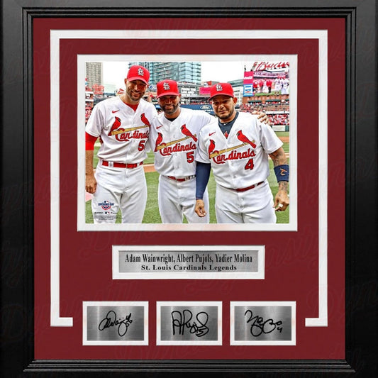 St. Louis Cardinals Legends Framed 8x10 Photo with Autographs