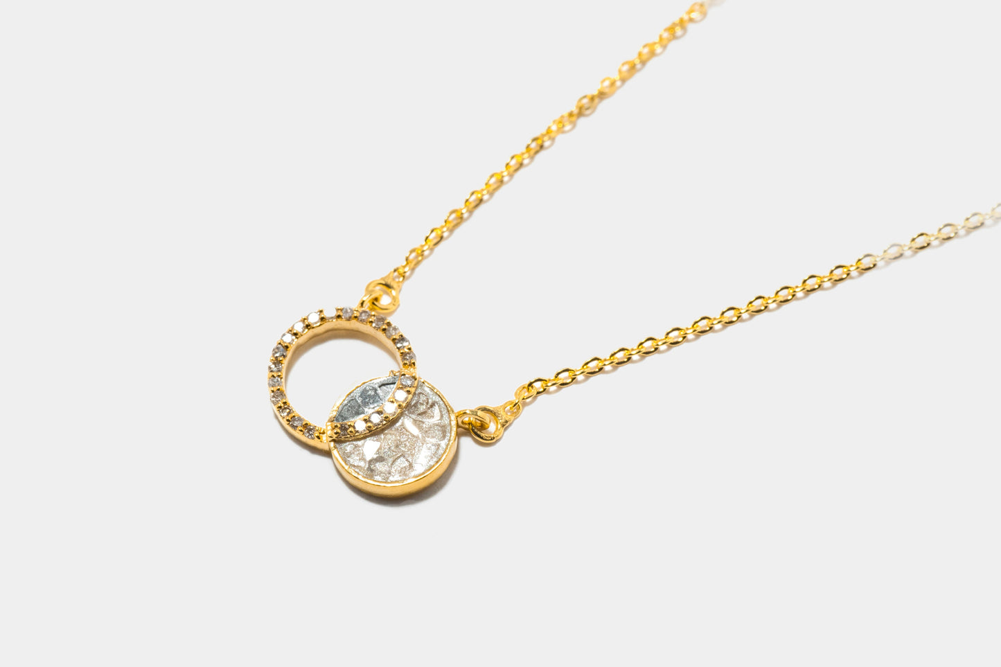 Tiid Gold Vermeil Pendant Necklace with Diamonds