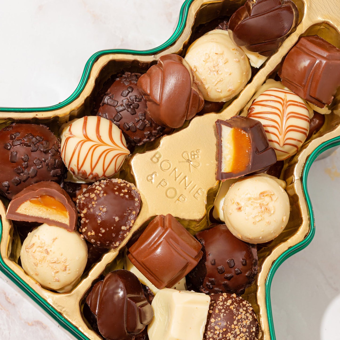 Festive Forest Belgian Truffle Tree – Holiday Gift Box