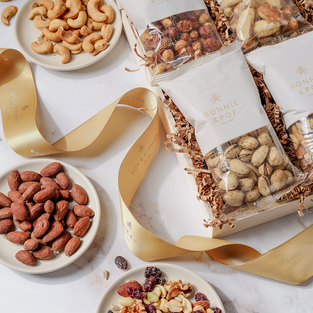 Gourmet Nut Sampler Crate – Reusable Wooden Gift