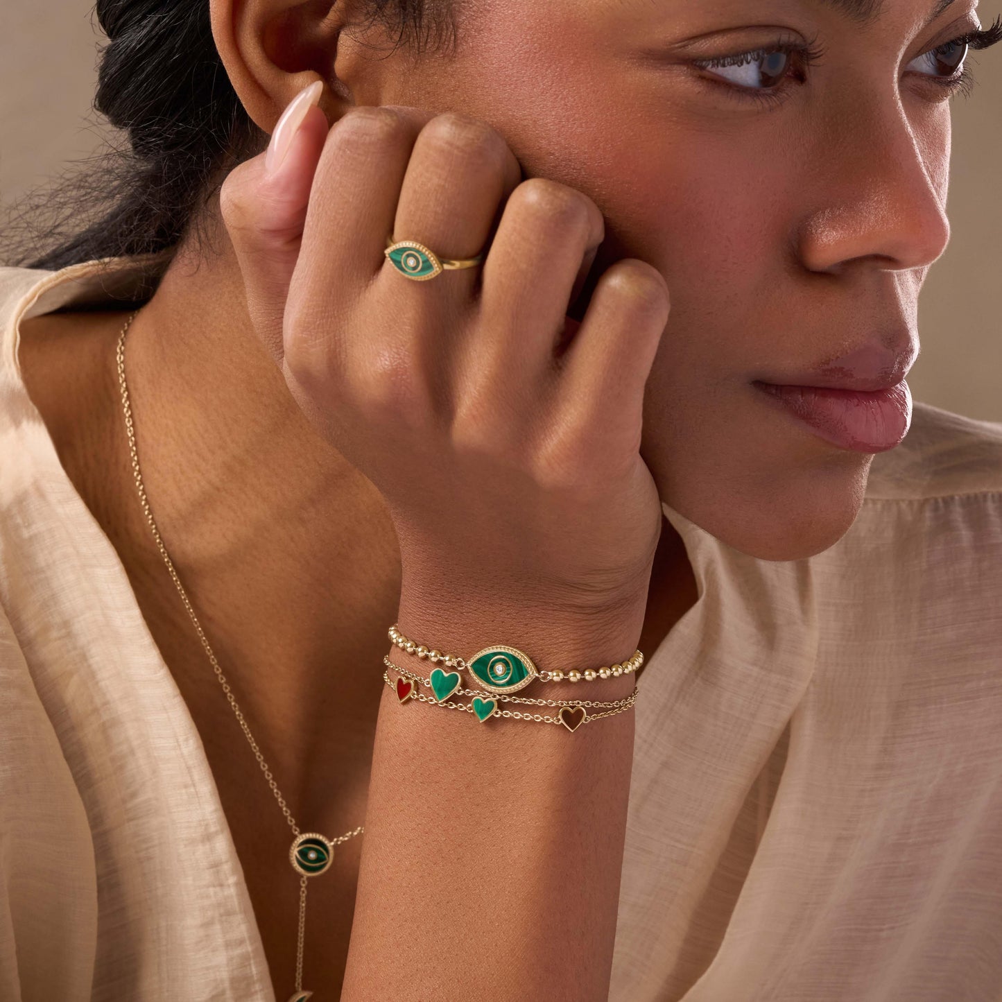 Love’s Shield Malachite Heart Bracelet — Grounding, Protective Gem