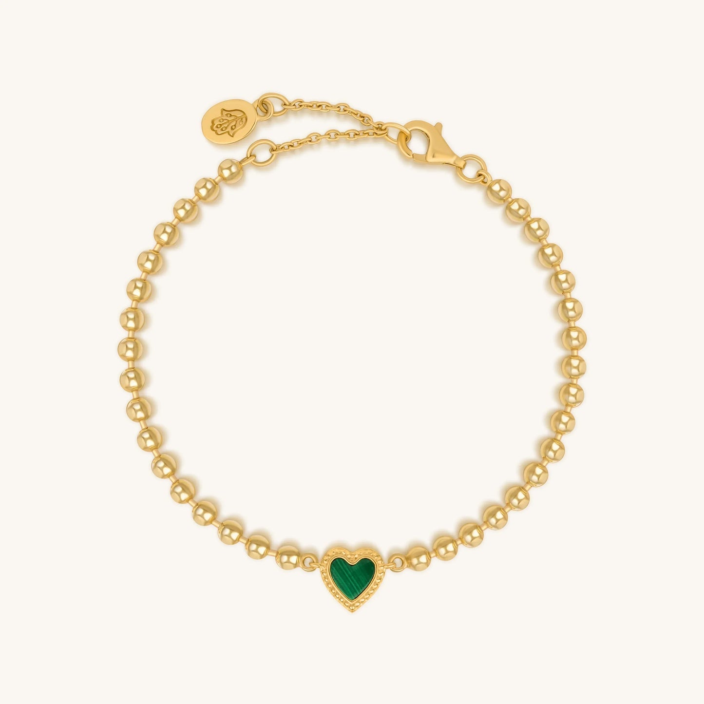 Blessed Peaceful Malachite Heart Bracelet — Calming Gem
