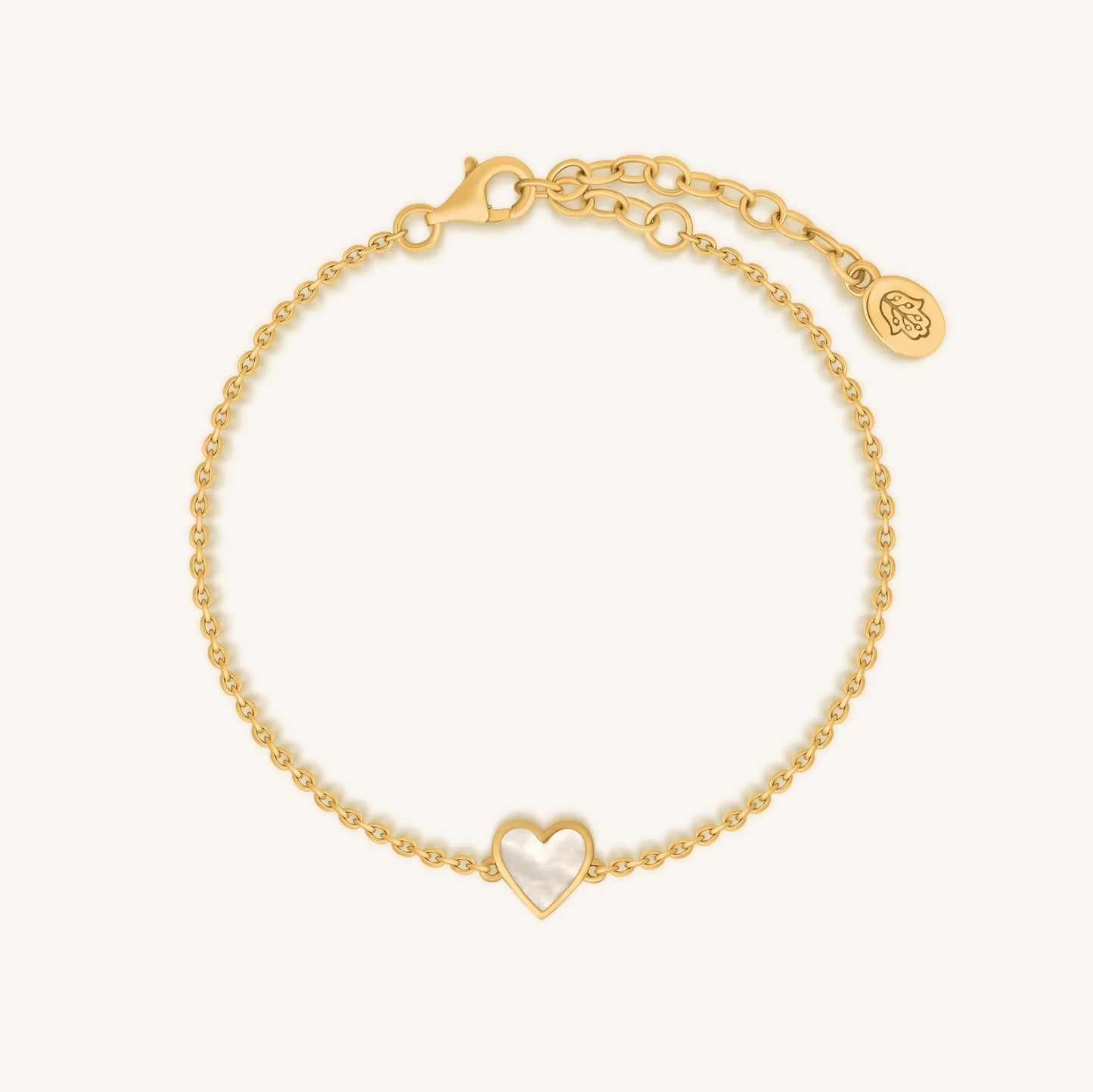 Harmonious Spirit Mother-of-Pearl Gold Heart Bracelet