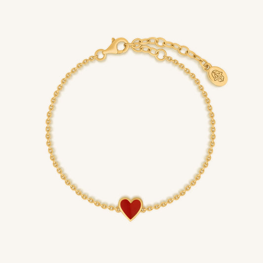 Soulful Passion Carnelian Heart Bracelet — Bold, Loving Energy