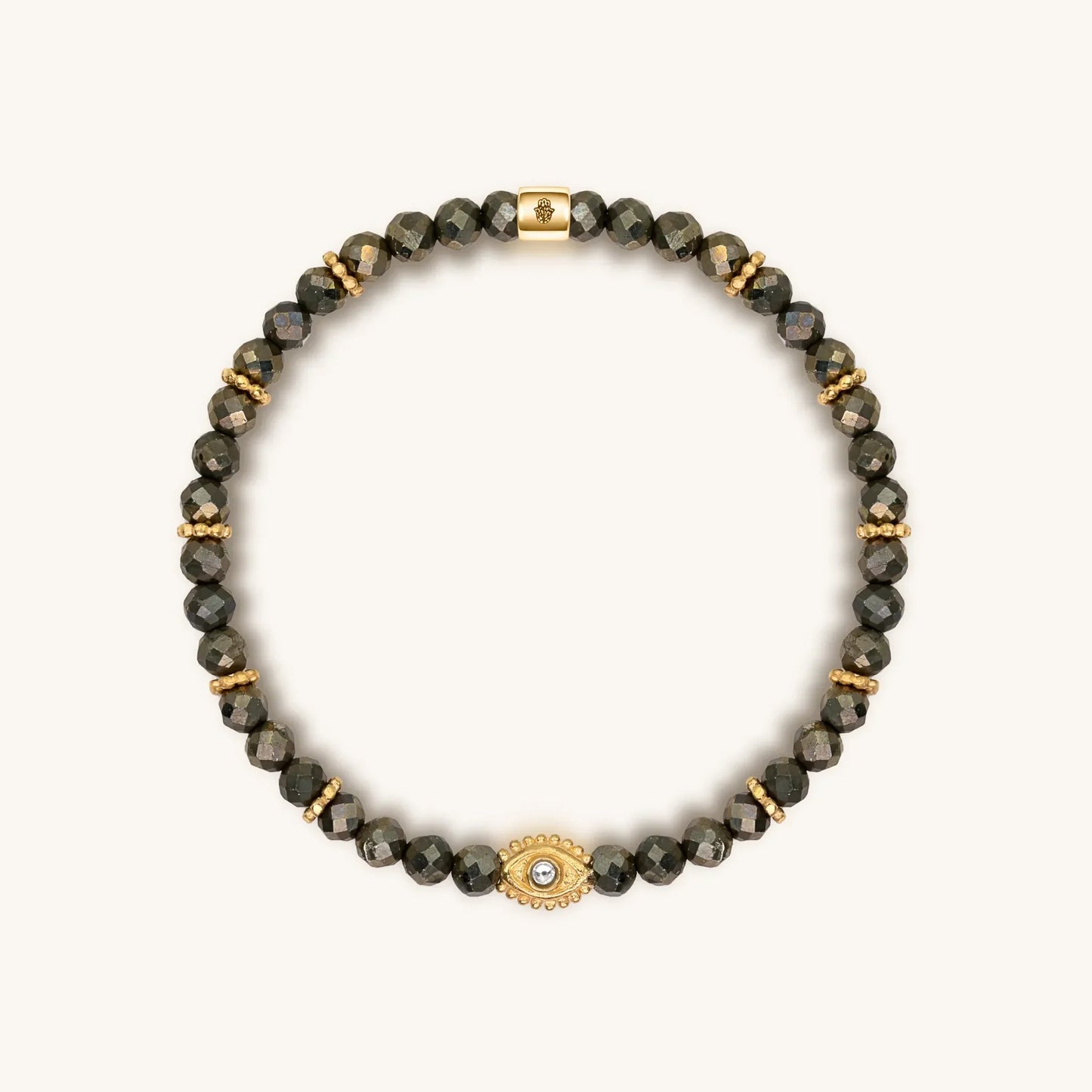 Fierce Spirit - Tiger's Eye Labradorite Pyrite Triple Protection Bracelet Stack