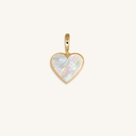 Intuitive Beauty Mother of Pearl Engravable Charm — 18K Gold-Plated
