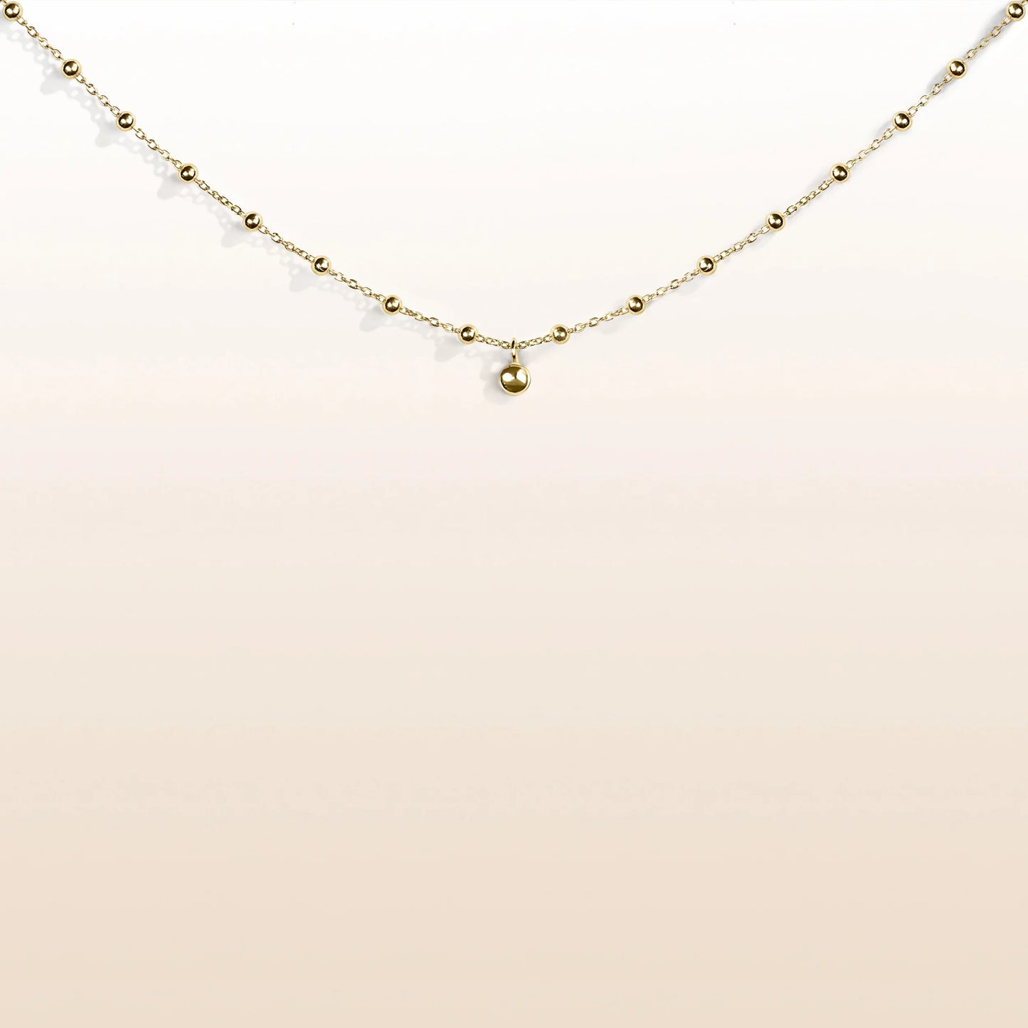 Glowing Perspective Turquoise Enamel Evil Eye Necklace — Gold Plated