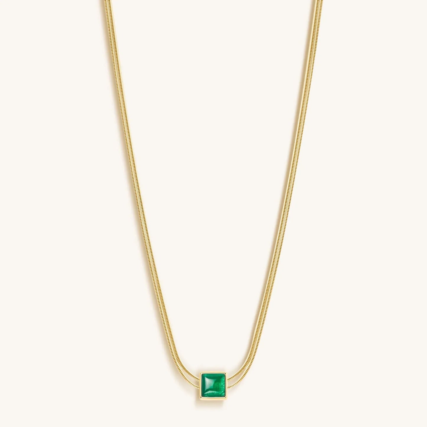 Devote & Achieve - Emerald Evil Eye May Birthstone Necklace