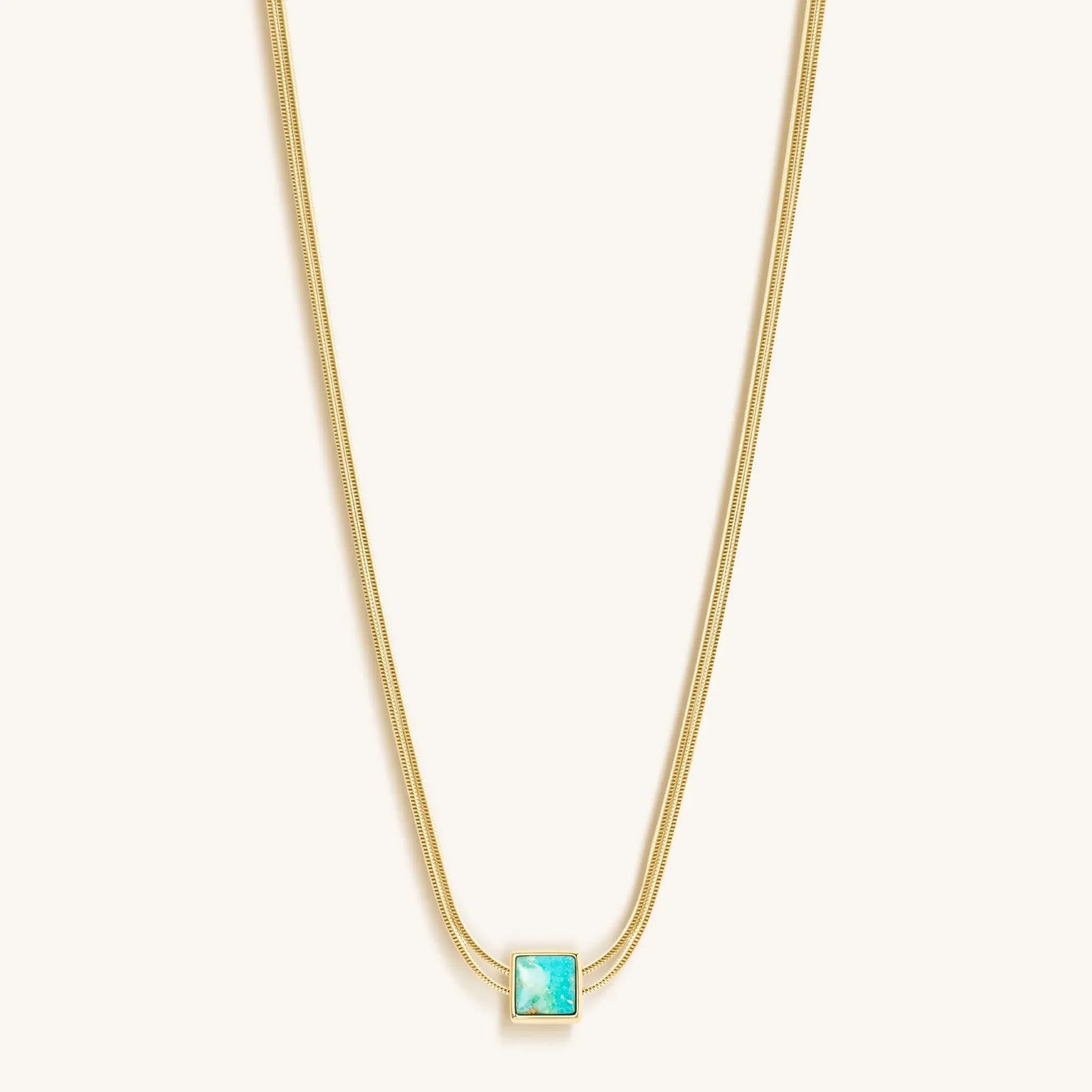 Soothe & Heal Turquoise Evil Eye Necklace — December Birthstone
