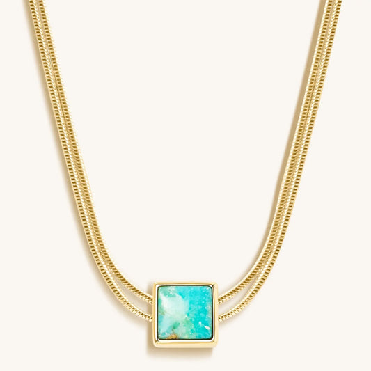 Soothe & Heal Turquoise Evil Eye Necklace — December Birthstone