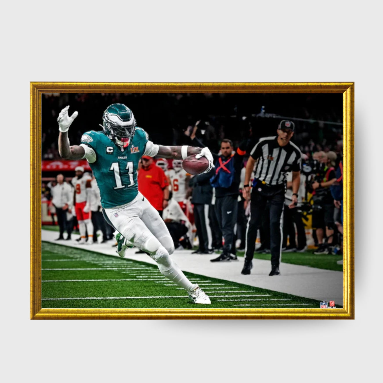 A.J. Brown Super Bowl LIX Touchdown Photo – Philadelphia Eagles
