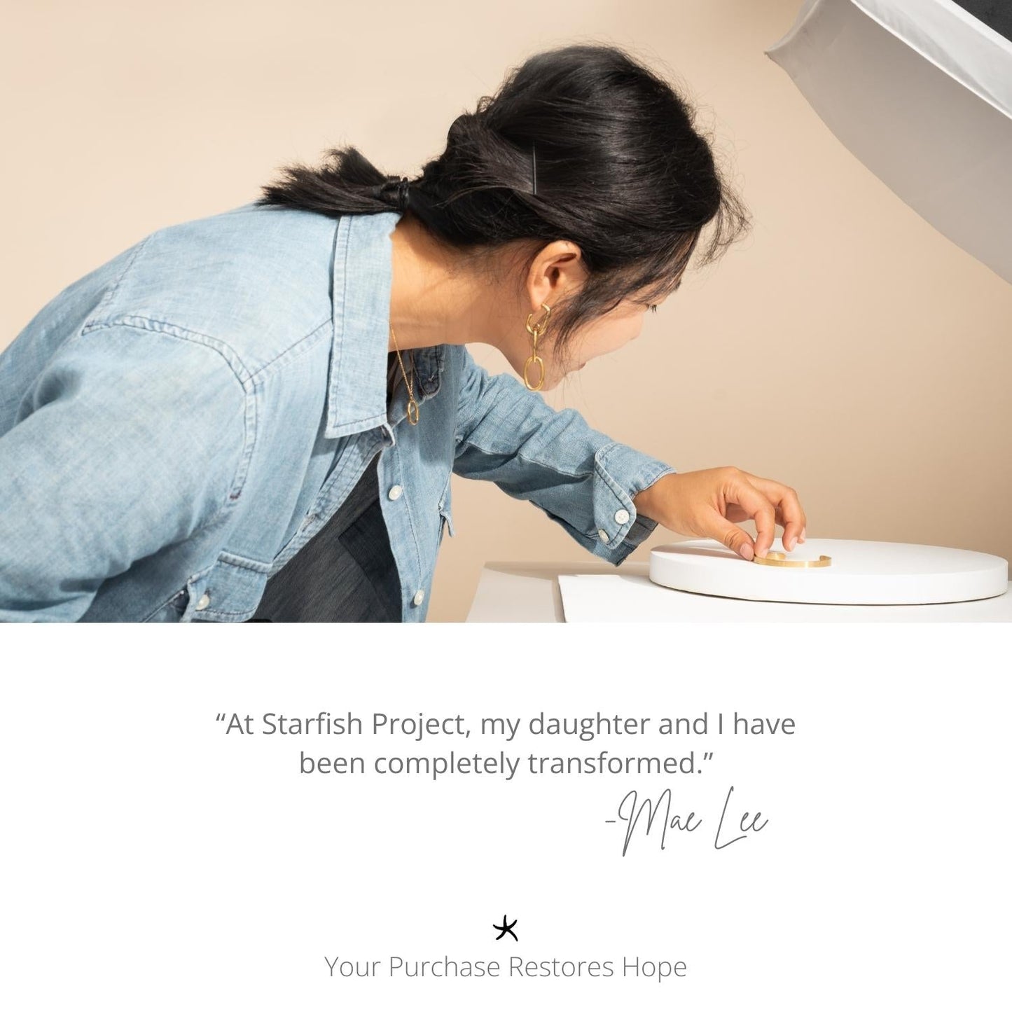 Courage Light & Gold Mother-of-Pearl Necklace