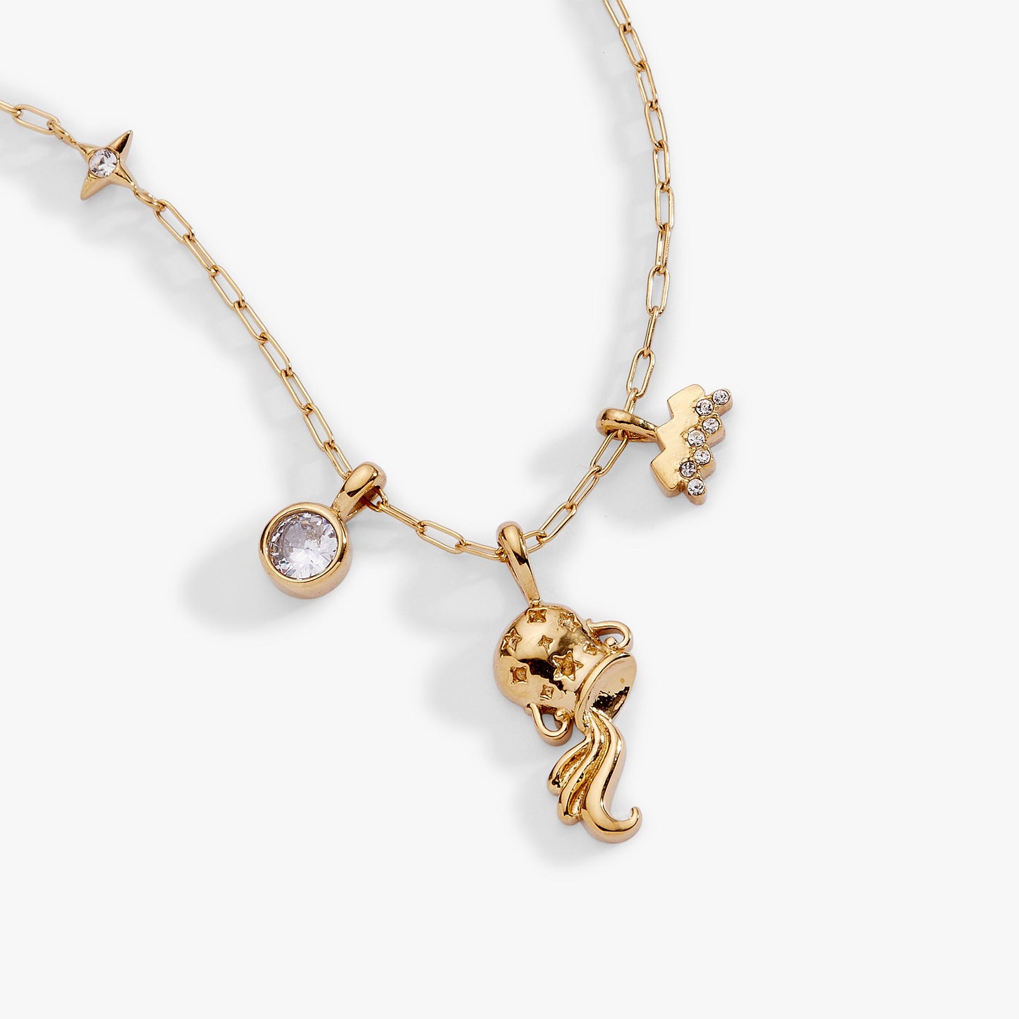 Aquarius Zodiac Charm Cluster Necklace Celestial Gifts Under Sixty Now