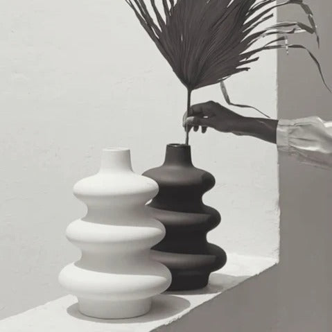 Big Mezo Sculptural Contour Vase by Osmos Studio, 12.5” Height