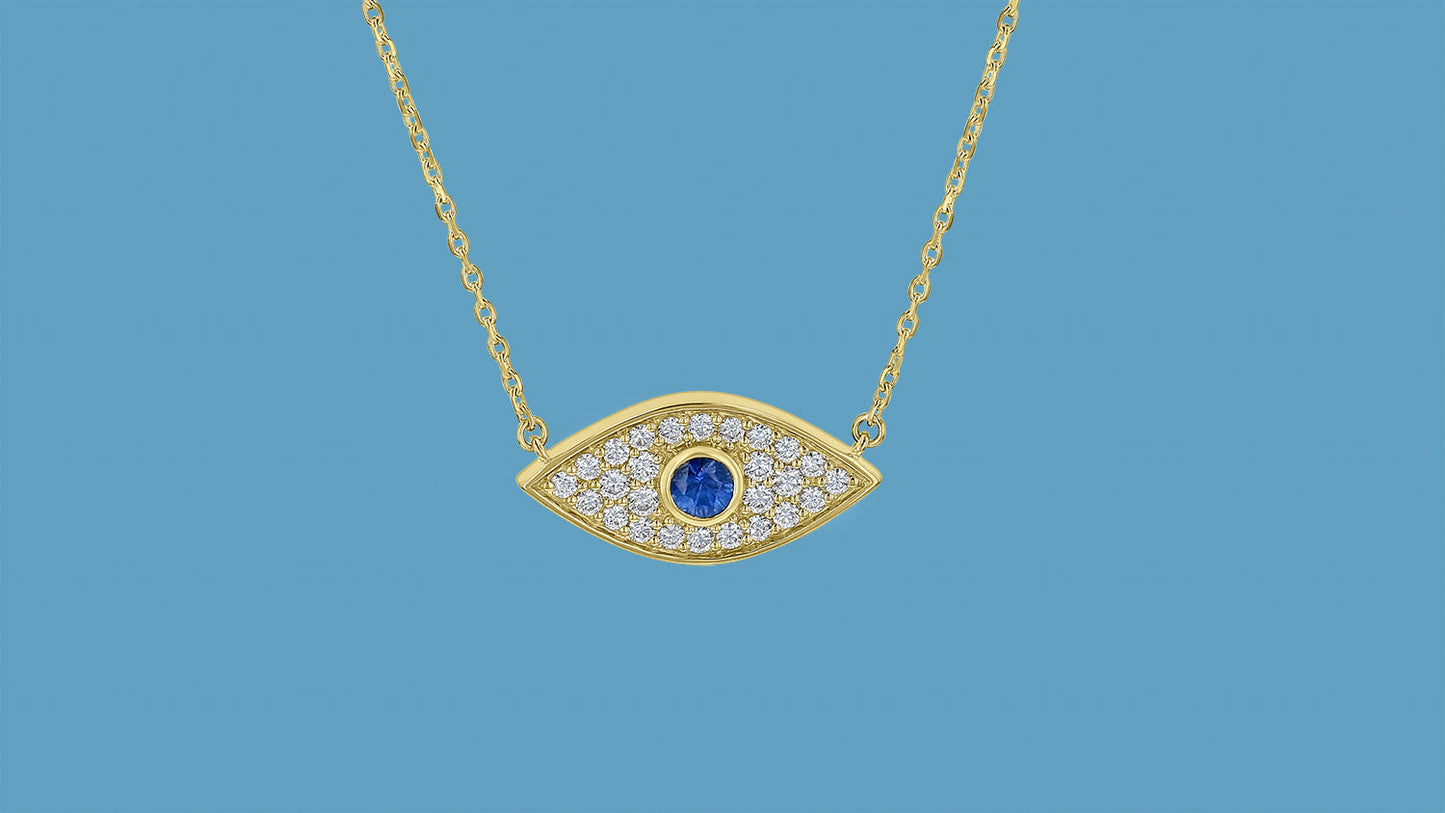 Evil Eye Diamond Necklace