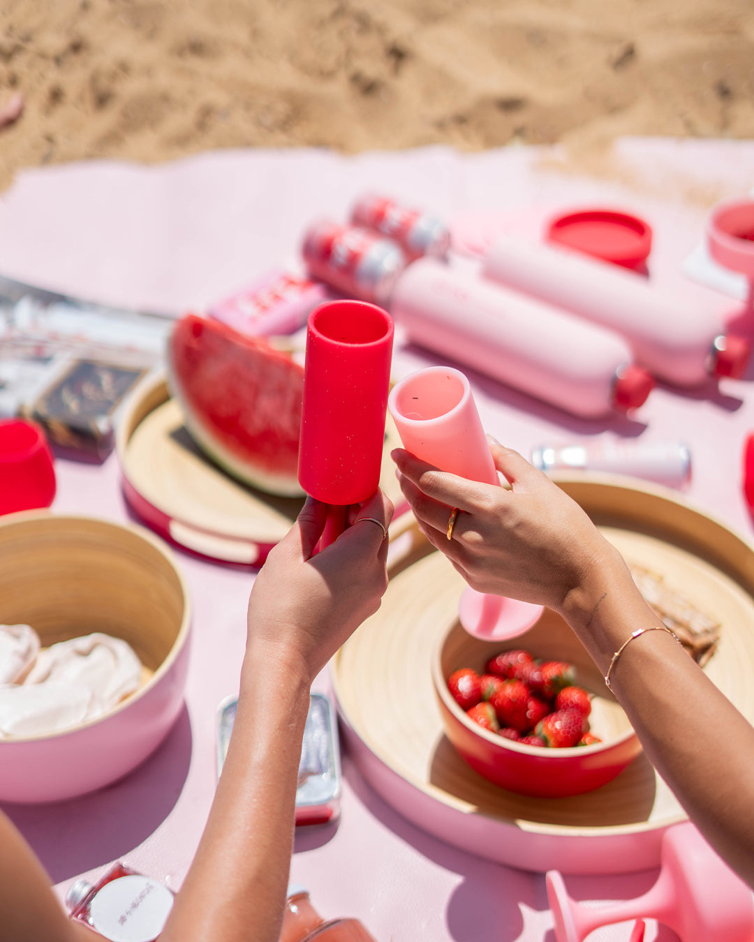 Cherry & Blush Seff Unbreakable Champagne Flutes — Outdoor Toast Gift!