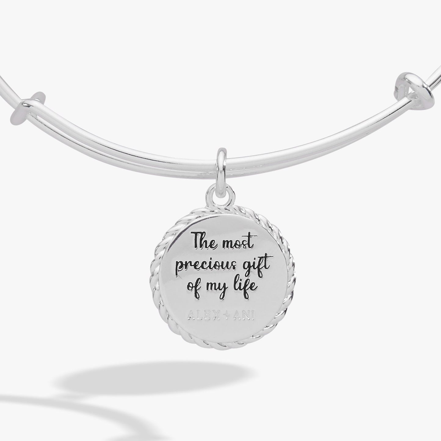 Daughter Most Precious Gift Charm Bangle Bracelet Meaningful