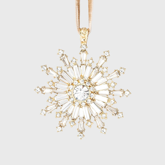 Dazzling snowflake hanging ornament, crystal