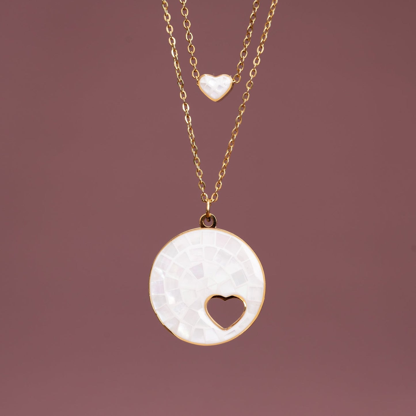 Journey Together Necklace Set in Mother of Pearl — Giftable Duo