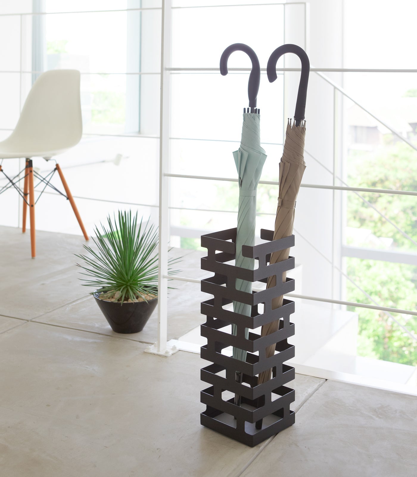 Brickwork Umbrella Stand - Square - Steel