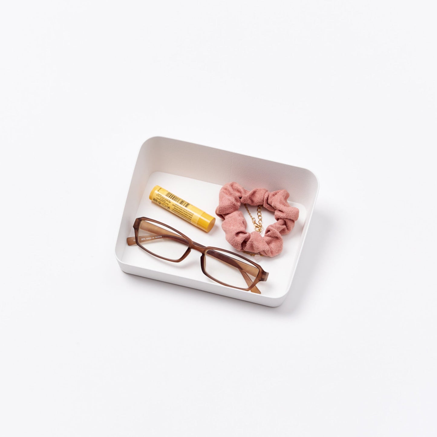 Small Angled Steel Vanity Tray — Minimalist Organizer