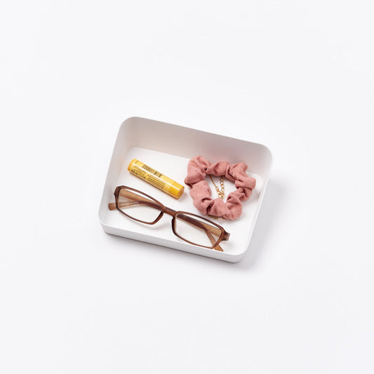 Small Angled Steel Vanity Tray — Minimalist Organizer