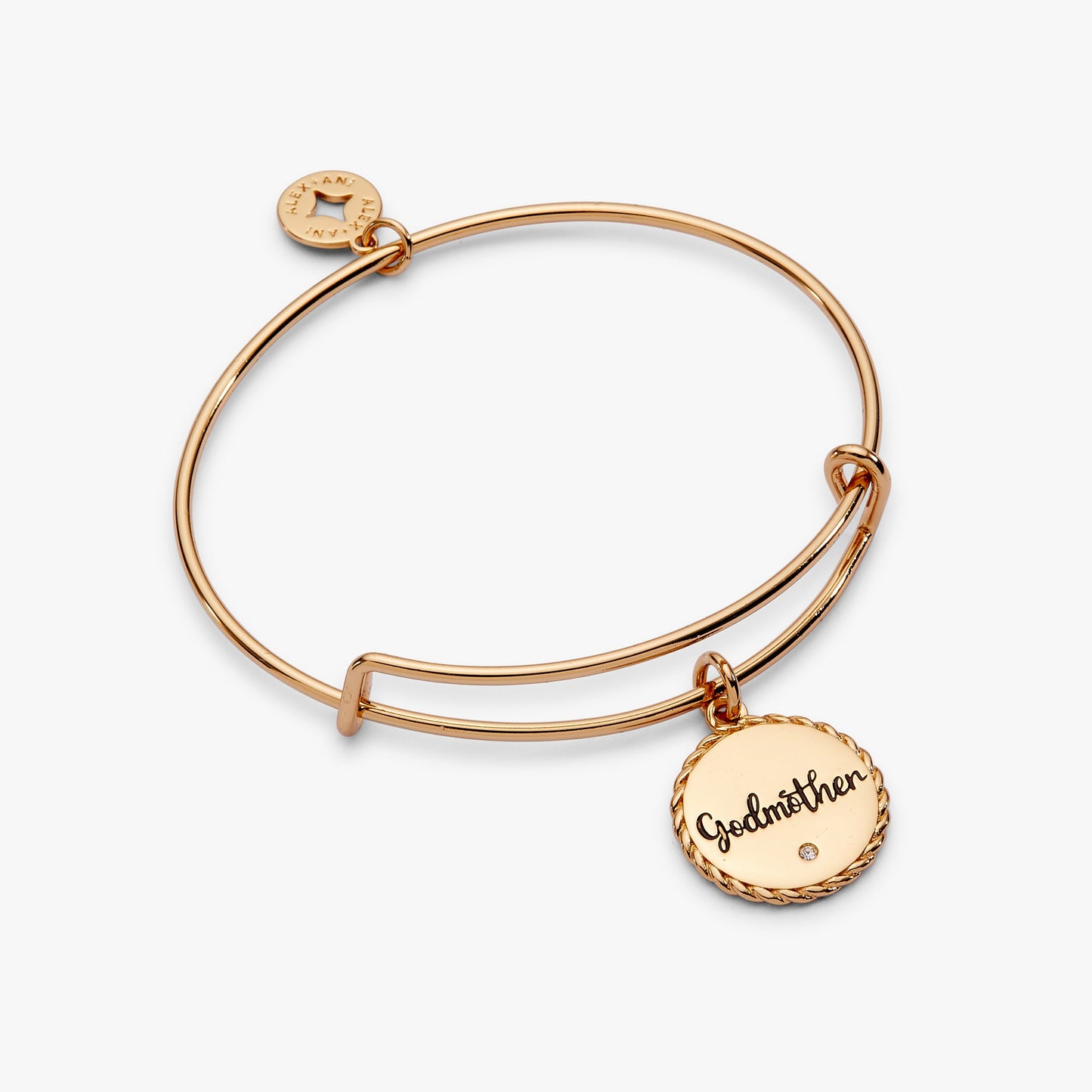 Godmother Loves Like Parent Charm Bangle Bracelet Gift