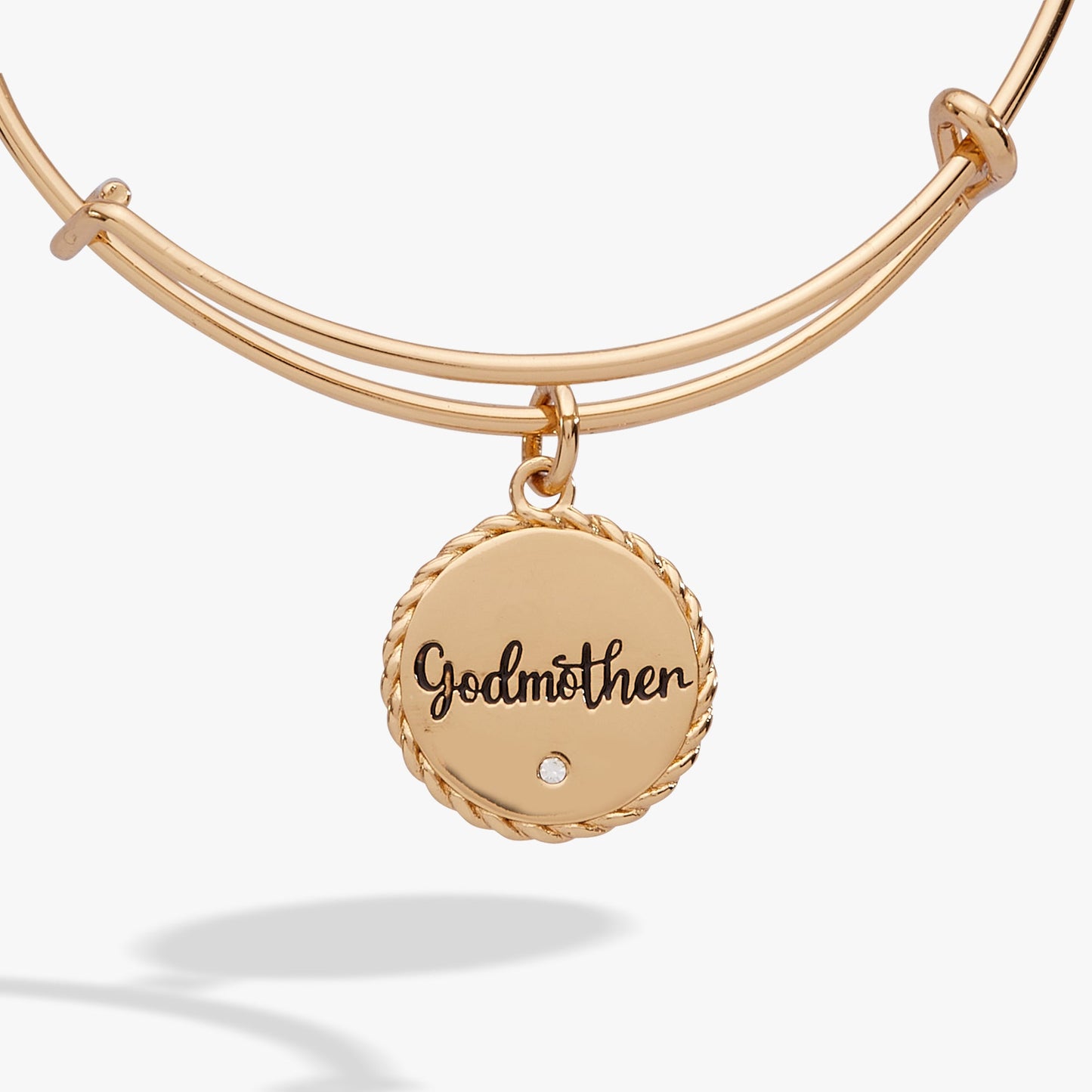 Godmother Loves Like Parent Charm Bangle Bracelet Gift