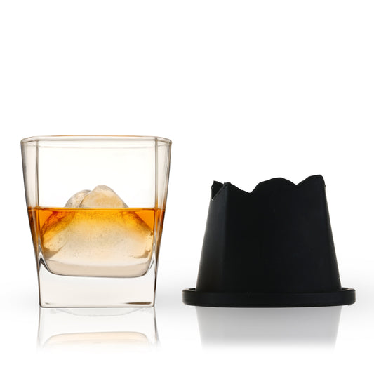 Viski Mountain Ice Mold and Glass Set