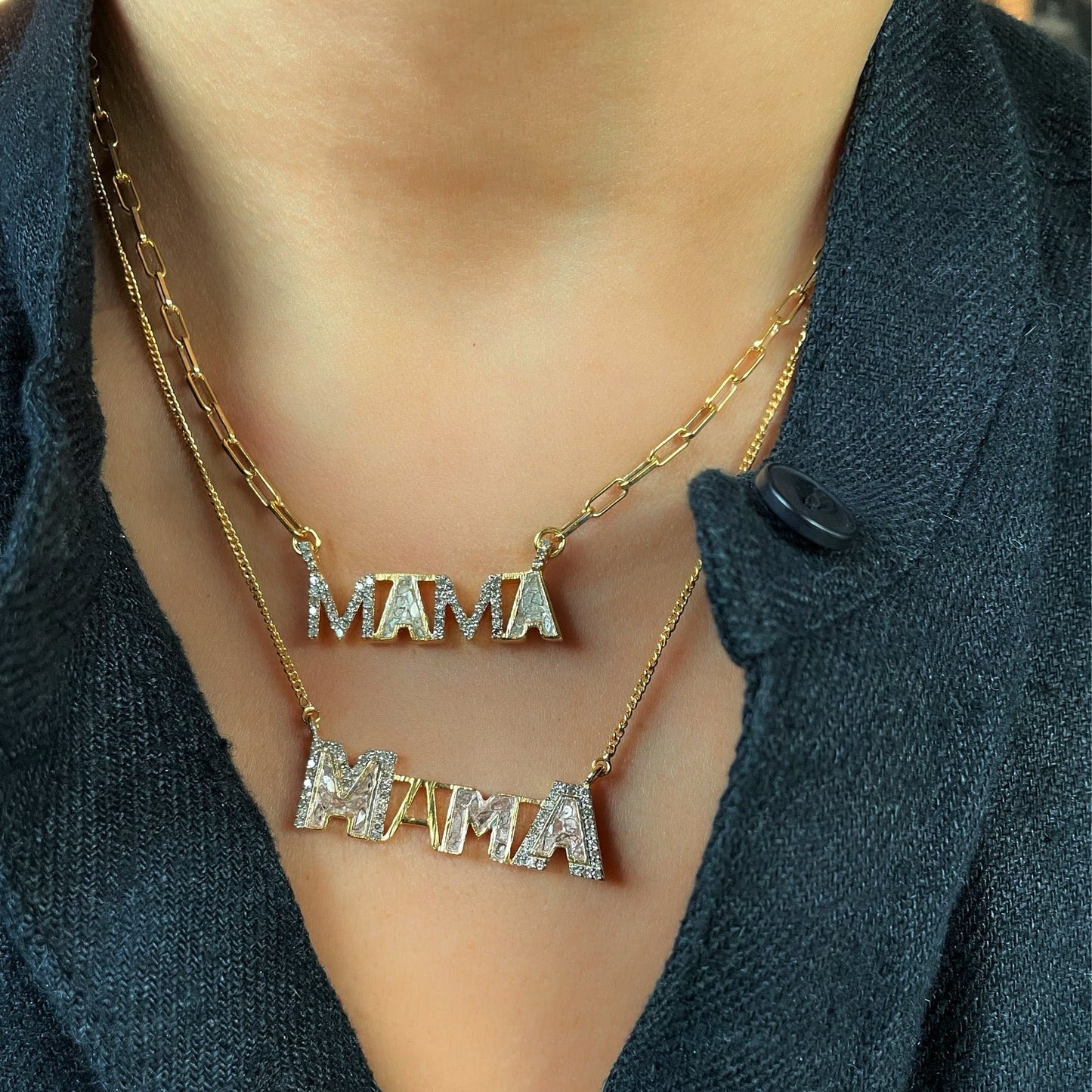 Mama Gold Vermeil Pendant Necklace II