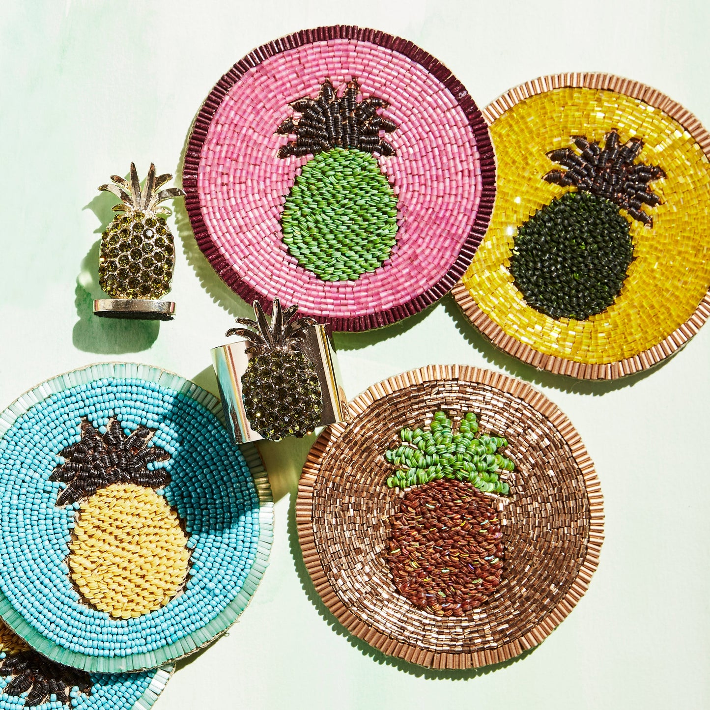 Pineapple coasters