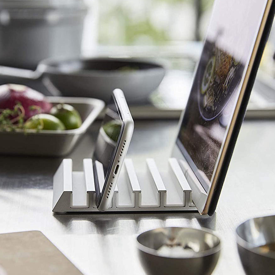 Aluminum Phone & Tablet Stand — Compact Charging Rack