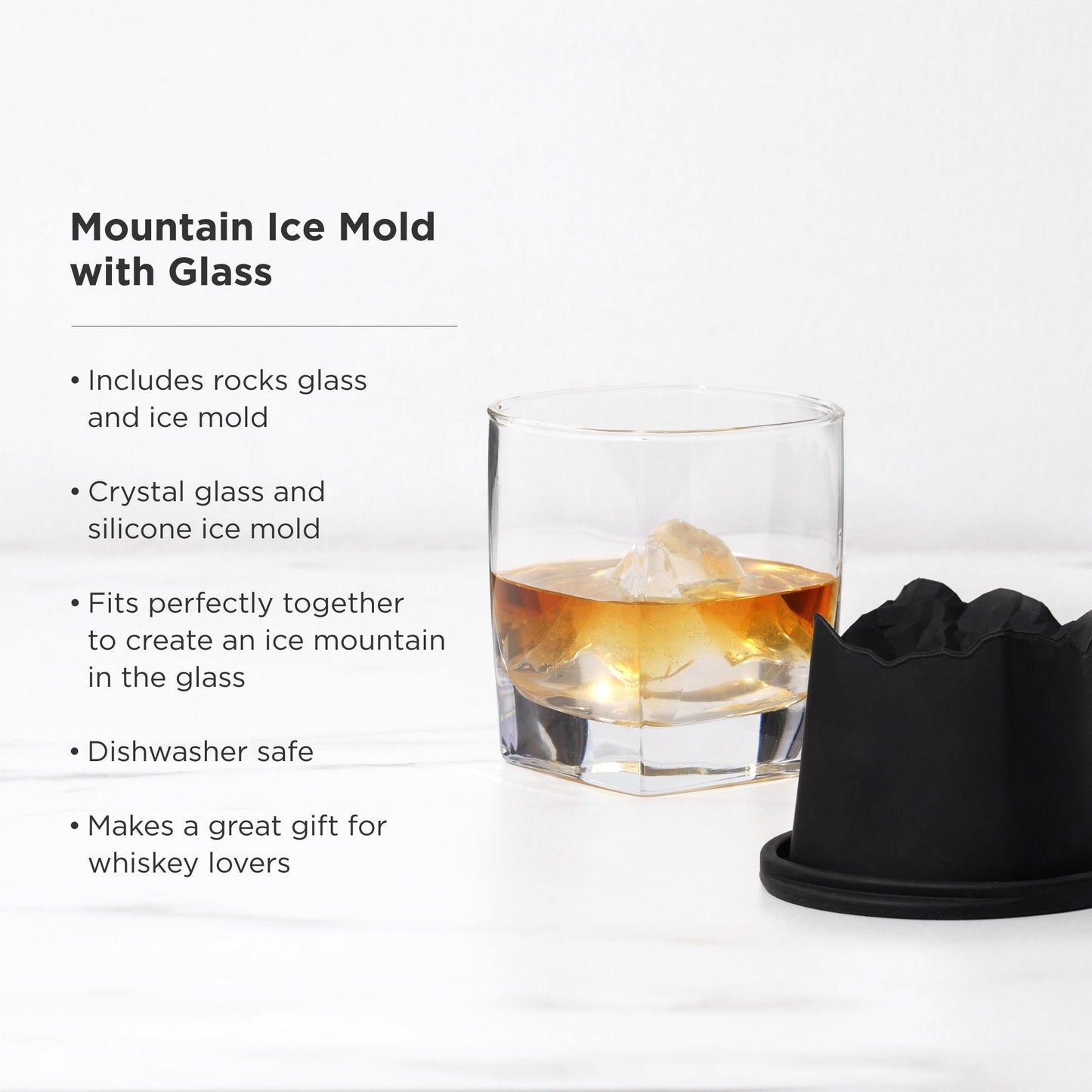 Mountain Ice Mold With Glass Set