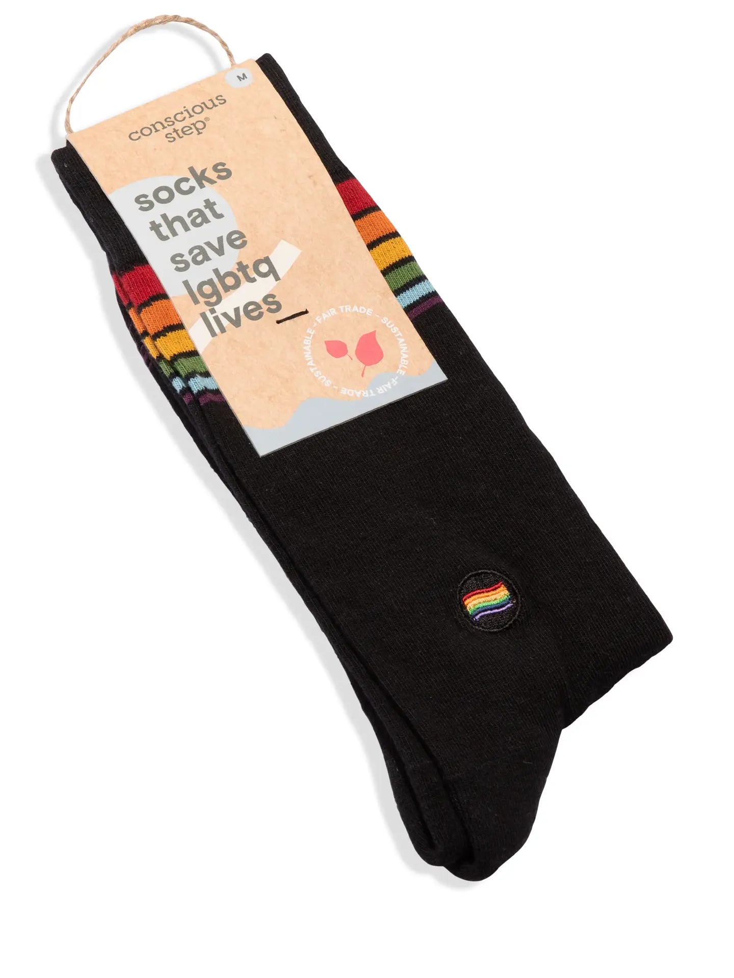 Rainbow Pride Socks That Save LGBTQ Lives — Conscious Step Pair