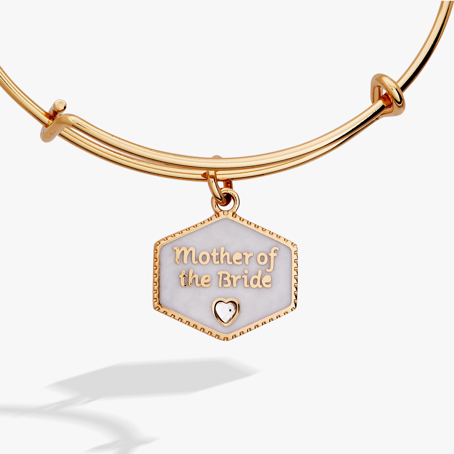 Mother of the Bride Pearls Charm Bangle Bracelet Elegant Wedding Gifts