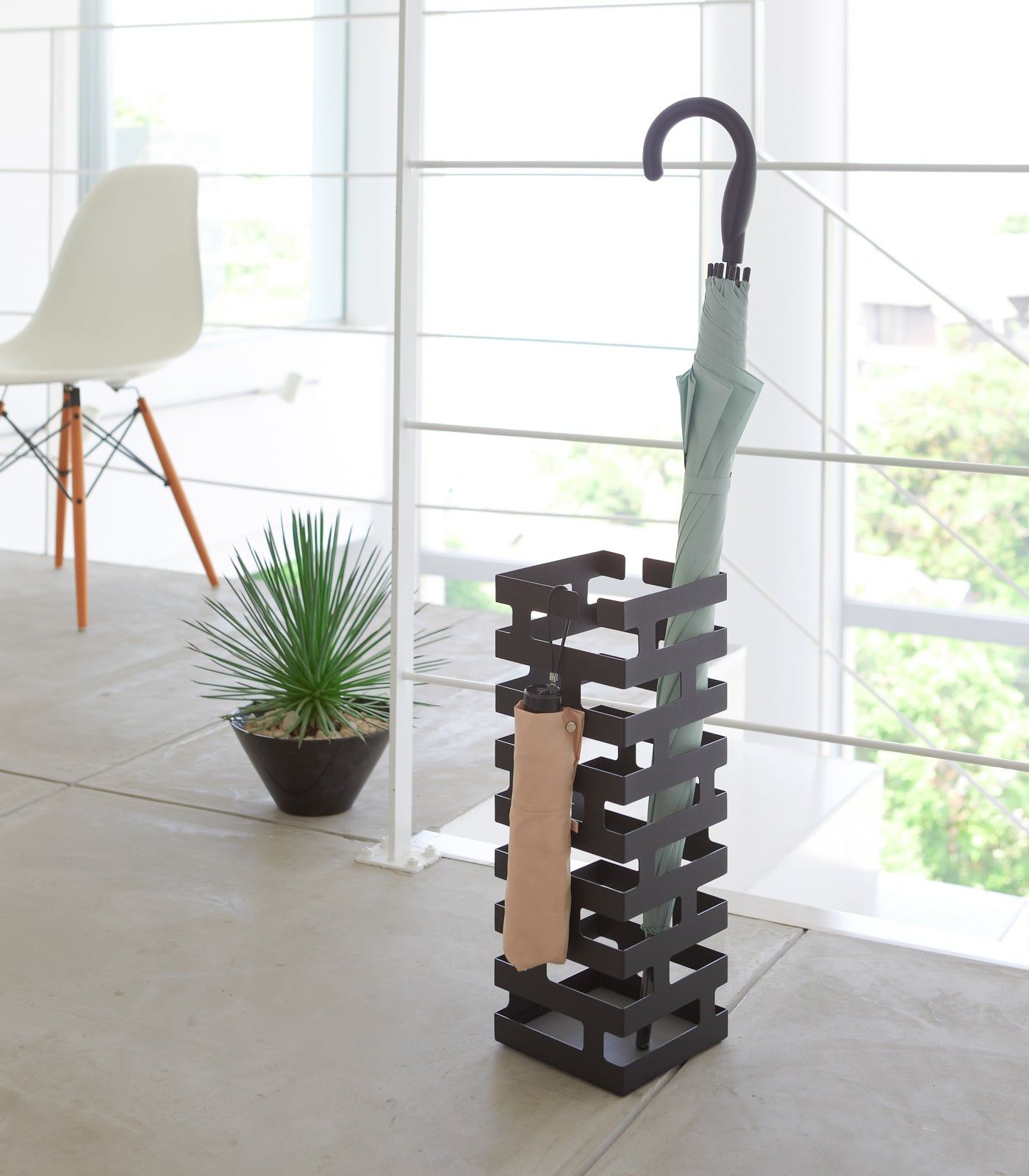 Brickwork Umbrella Stand - Square - Steel
