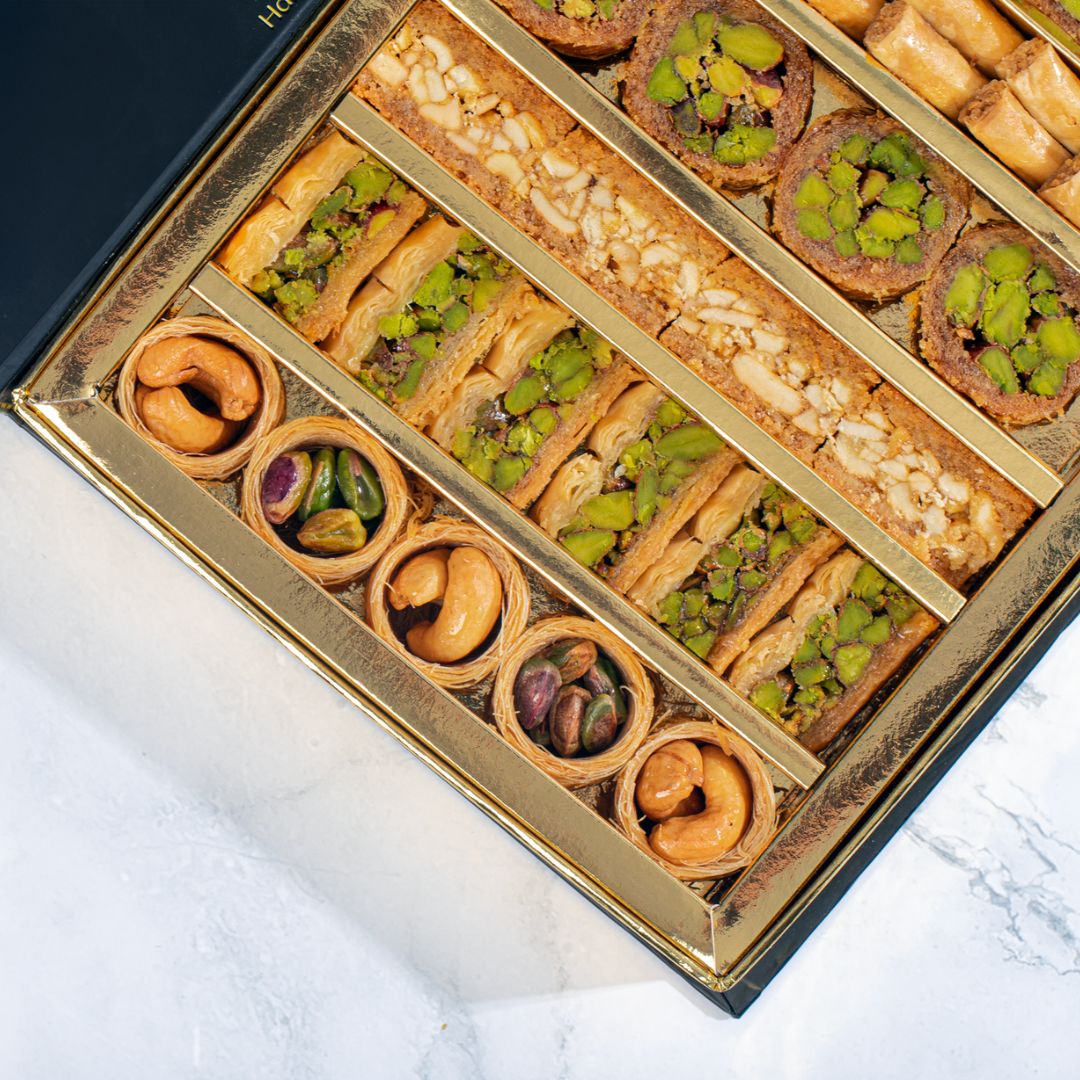 Nut Baklava Gift Box — 40-Piece Assorted Snacklava Sampler