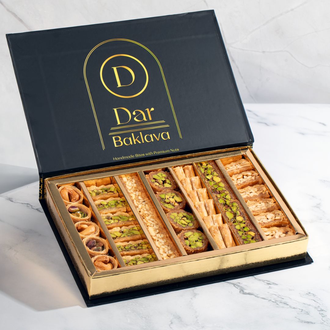 Nut Baklava Gift Box — 40-Piece Assorted Snacklava Sampler